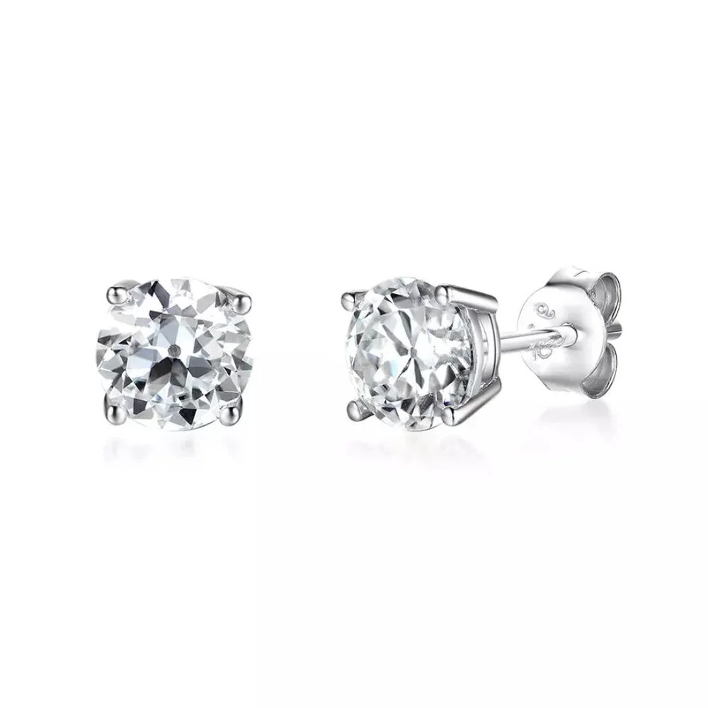 Certified 1ct. t.w. Diamond Brilliant Cut Stud Earrings - Picture 4 of 16